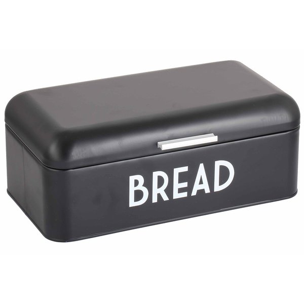 Hds Trading Metal Bread Box, Black ZOR96009